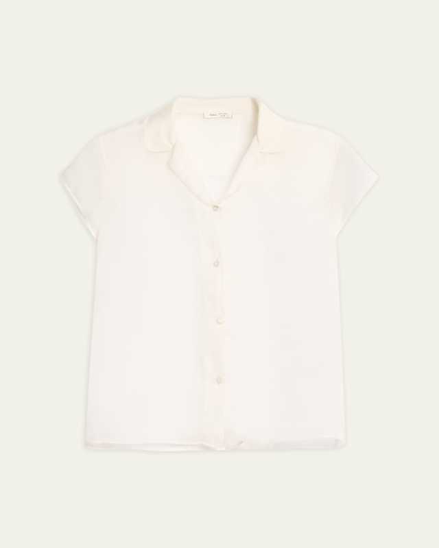 x Atelier Jolie Sheer Short-Sleeve Blouse